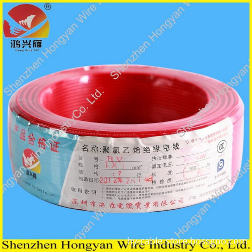 pvc insulation BV wire white copper